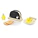 Hape Wooden Black Pop up Toaster Set| Pretend Play Kitchen Playset with Toast, Butter and Honey for Preschoolers Ages 3 Years and Up