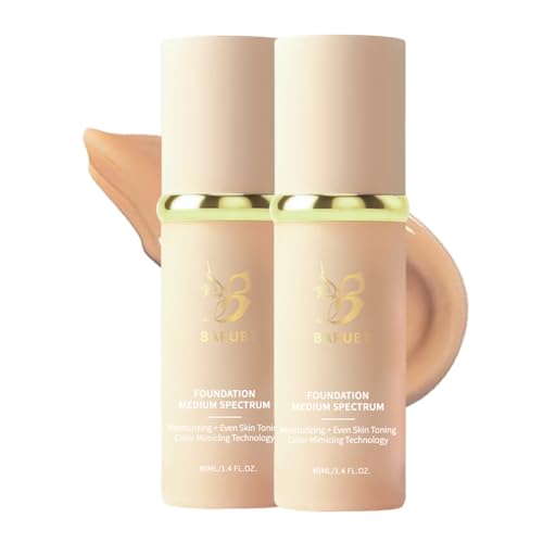 4 in 1 Color changing Foundation, Smoothes Fine Lines with Sodium Hyaluronate, Hydrating and Nourishing,Concealer, Primer, Waterproof and Sweatproof 2PCS