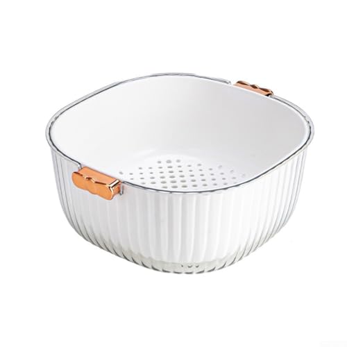 Colador de plástico para bayas con asas cómodas, coladores de alimentos para tareas de cocina, aptas para lavavajillas y para un uso duradero (B)