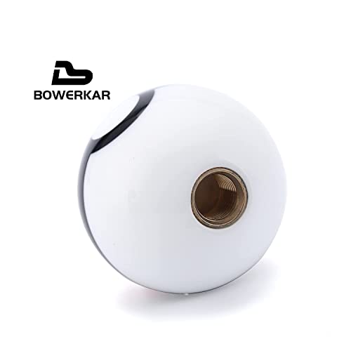 Bowerkar Pokeball Gear Shift Knob For 4 5 6 Speed 2.15 Inches For Most Car Models With 3 Adapters #TOP4