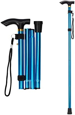 supregear Folding Walking Stick, Adjustable Collapsible Walking Stick - Lightweight Portable Balancing Walking Aid - Travel Walking Cane for Elderly Adults Men Women