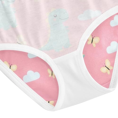 Girls' Underwear, Cute Cartoon Dinosaurs Toddler Girl Briefs, Cotton Girls Underwear, 2T–8 Years4