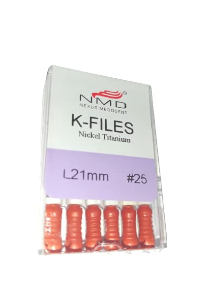 Image of NMD Dental NITI-K-Files (21MM, RED(#25 NO)) (Pack of 6pc)