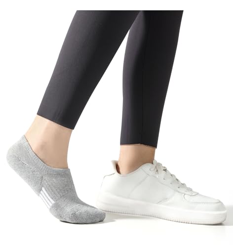 Bevigorio No Show Socks - Womens Athletic Non Slip Cushioned Low Cut Socks - Invisible Footies - 6 Pairs2
