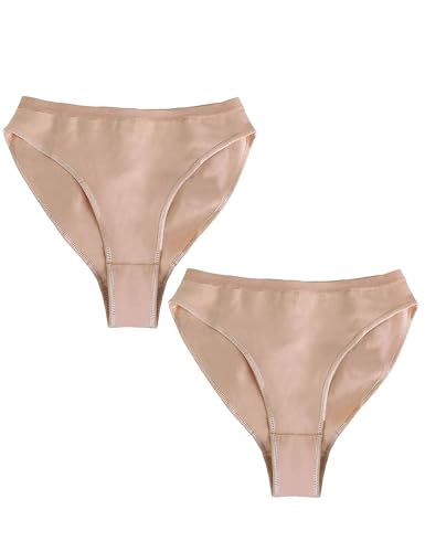 Daydance Tan Girl's Dance Underwear Seamless Cotton Gymnastic Briefs for