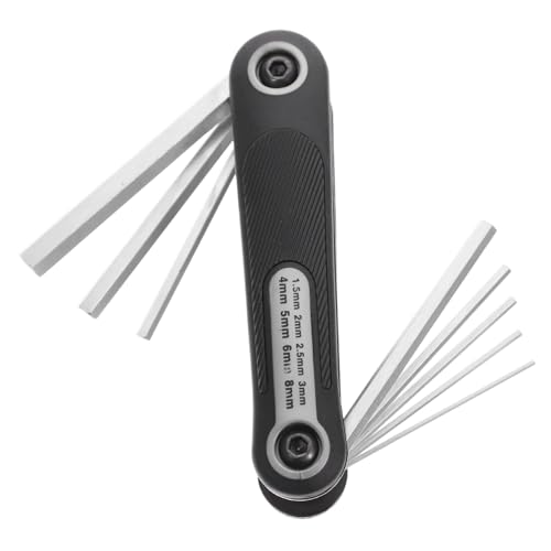 TENDYCOCO 折りたたみ式内六角レンチ 高硬耐変形 持ちやすいハンドル コンパクト収納 自転車修理用トルクスキー付き 点工具