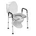 Sylvan Raised Toilet Seat with Adjustable Height, Armrests, and Non-Slip Design - Comfortable & Safe Elevation for Seniors and Individuals with Mobility Challenges (Standard)