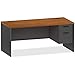 Lorell 97104 Pedestal Desk,Right,66-Inch Wx30-Inch Dx29-1/2-Inch H,CY/CCL