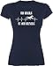 Produktbild Shirt Damen - Pferde - Dein Hufschlag ist Mein Herzschlag - XXL - Navy Blau - reitshirt reitklamotten pferdeliebhaber pferdef Tshirt Geschenk für Reitlehrerin t-Shirt Frauen Pferd reiten Reitsport