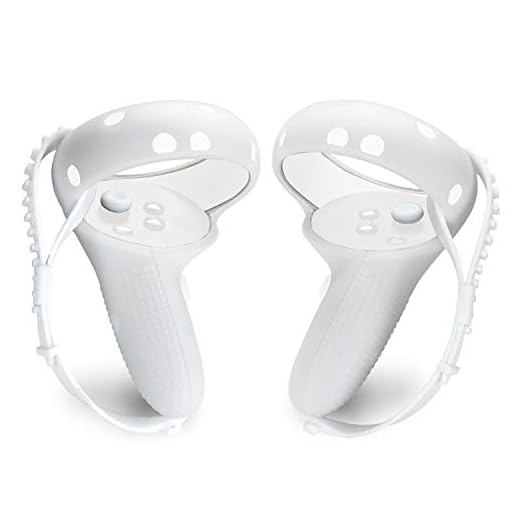 Full Grip Cover Compatible for Oculus Quest 2 Touch Controller with Adjustable Anti-Fall Backhand Starp and Wrist Hand by X-Super Home (White)