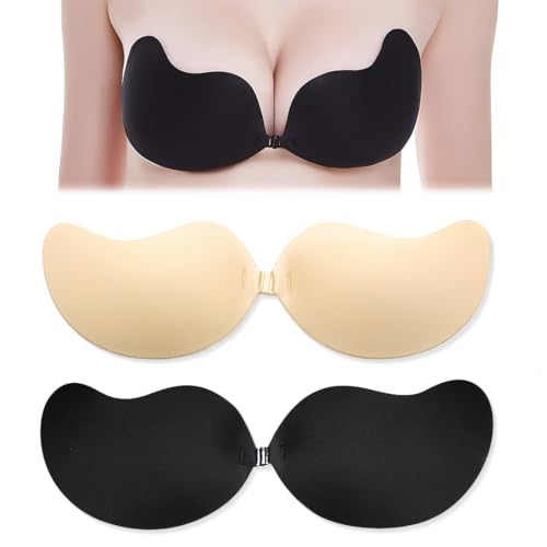 CATOR 2 Pares Sujetador Adhesivo Silicona Push Up, Sujetador