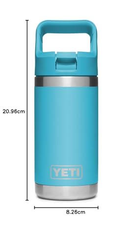 Image of YETI Rambler Jr. 12 oz Kids Bottle w /Straw Cap, Reef Blue