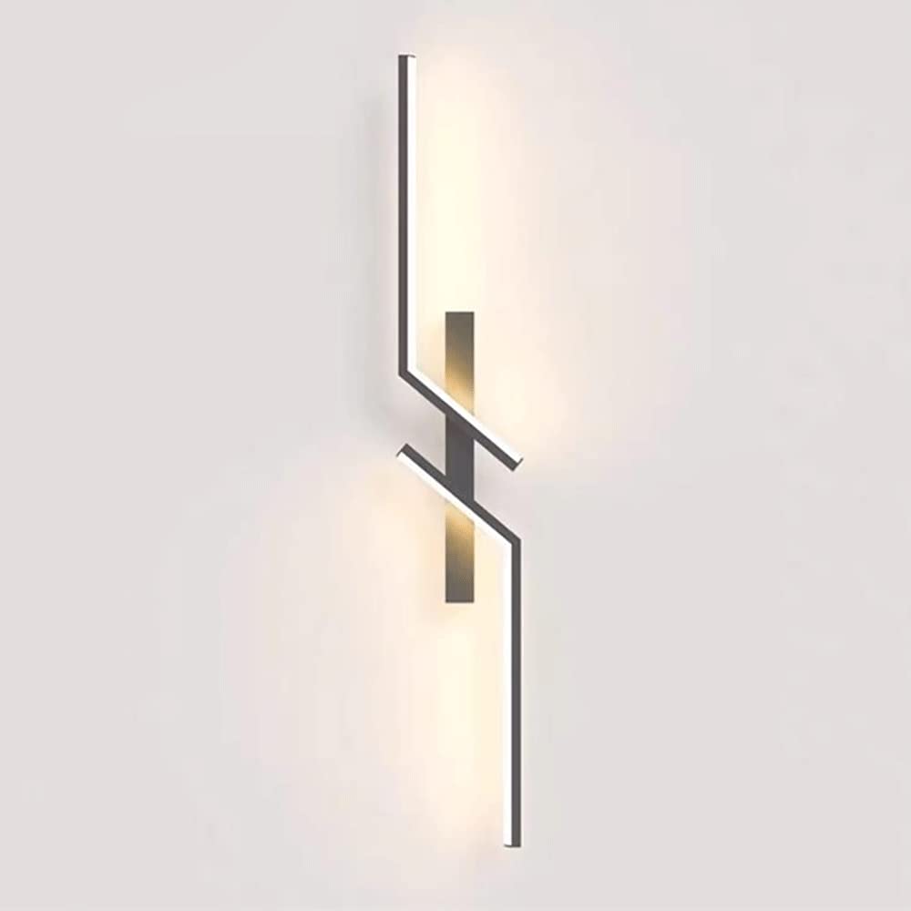 Mjsdjof Geometric Linear Wall Light, Ultra-thin Metal Long Strip Wall Lamp, Modern LED Wall Lights, Corridor Background Wall Decorative Lighting Wall Lights, Nordic Simple Wall Lamps, 3000K