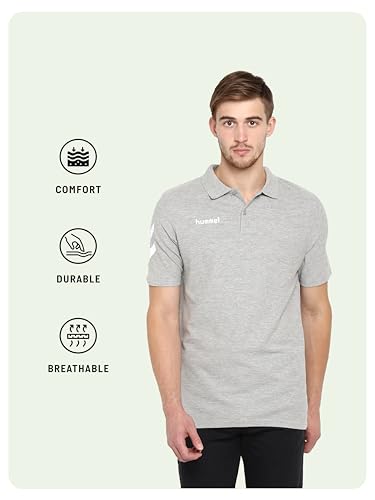 Image of hummel Go Cotton Logo T-Shirt 2.0 | Comfortable | Breathable Fabric | Durable | for Everyday Use | Ideal for Yoga or Gym | Cotton T-Shirt for Men