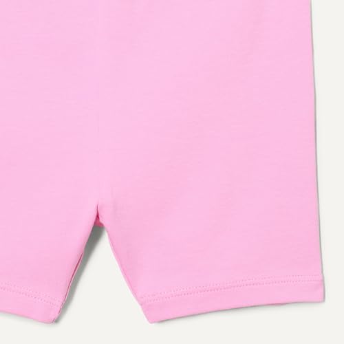 Image of Amazon Essentials Girls and Toddlers' Short Sleeve T-Shirt and Bike Short Set, Pack of 2