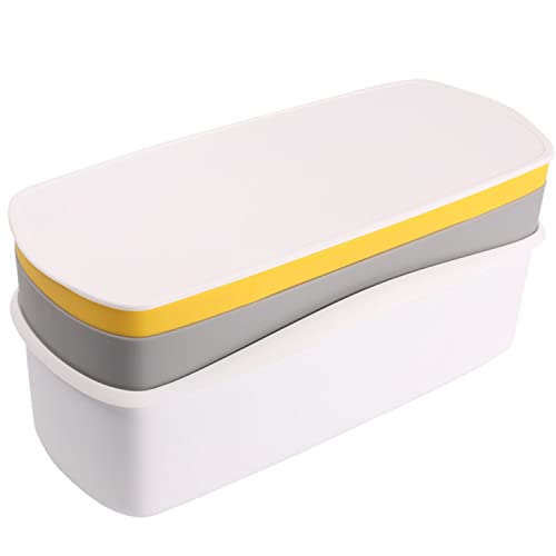 RRMMAN Juego de 3 recipientes de plástico para espaguetis con tapa hermética para guardar pasta de azúcar, para frigoríficos, armarios de cocina, duraderos y de almacenamiento Cover