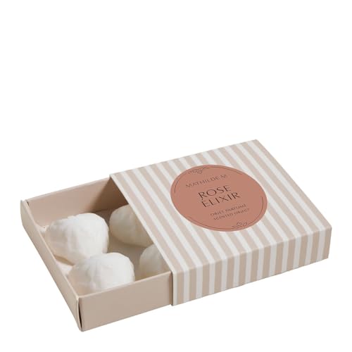 Mathilde M. Caja de 4 Decoraciones fondants en Cera perfumada Golondelle - Rose Élixir