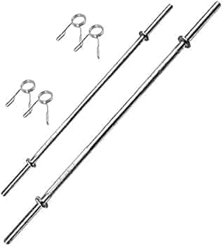 BULLAR Weight Lifting Rod, Fitness Combo of 3Ft Curl, 4Ft Straight Rod with 2 Pair Spring Lock for Exercise Weight Lifting Bar, Gym Rod/Gym Bar, Rods ...