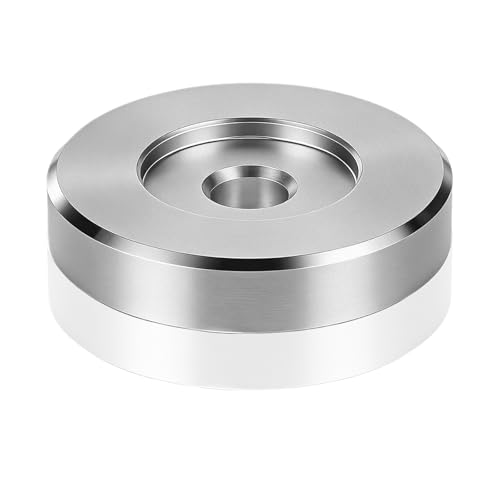 45 Record Adapter 45 RPM Adapter for Record Player Turntable Aluminum 7 Vinyl Records Players Technics Turntables Aluminum for DJ Home Turntables (Silver)