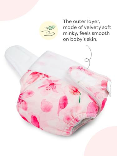Image of SuperBottoms Newborn UNO Premium Cloth Diaper with Insert (0 to 3m) | Washable & Reusable Diaper with Organic Cotton Pad | Superior Absorption | Waterproof | SuperDryFeel Layer | Super Soft & Gentle