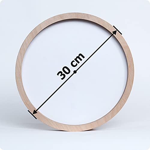 Horloge murale bois de bouleau Tulup lisible avec aiguilles noires anti-reflet - 6