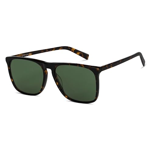 John Jacobs | Uv Protection Non-Polarized Sunglasses For Men & Women | Full Rim Rectangular Large (Size-57) Jj S11089-C1