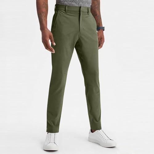 Men's Stretch Lightweight Golf Work Pants with Pockets Slim Fit Business Pants Dress Slacks Casual Comfort Trousers3