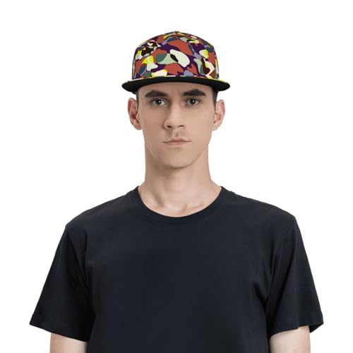 Camouflage Fashion Flat Brim Baseball Cap – Stylish Unisex Cap with All-Over Print Design – Breathable Lightweight Hat for Daily Wear, Outdoor Activities, and Travel 7