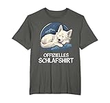 Lustiges Weißer Schäferhund Schlafshirt Nachthemd