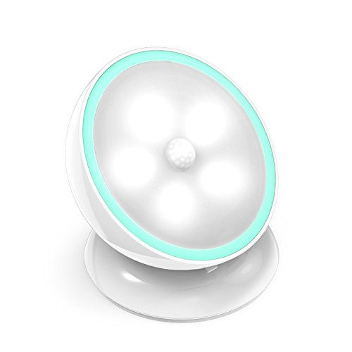 OxyLED Magnetic Motion Sensor Night Light - USB Rechargeable Motion-Sensing Lamp - Cordless Rotatable Magnet Light for Nursery Hallway Closet Stairs Bedroom Kitchen