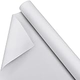 Kinlop 48 x 10 Feet Inch Double Primed Cotton Canvas White Canvas Roll for Oil and Acrylic Paint
