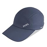 GUTISHI Quick Dry Running Hat Adjustable Cooling Baseball Hat Breathable Sport Cap Reflective UPF 50+ Sun Protection Run Hats for Womens and Mens Navy Blue