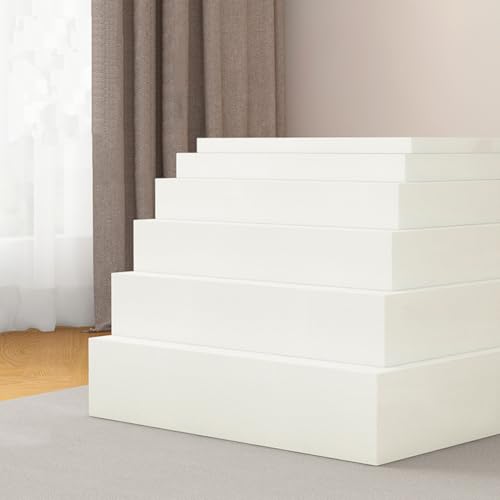 Goma Espuma para Tapizar Densidad 50D, Relleno Cojines, Espuma Poliuretano Multiusos Utilizado para Cabeceros, Bricolaje, Sofá, Sillón, Otomanos (Espesor 3-35x35cm)