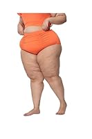 Spirit Animal Plus Size L - 5XL BeachBum Swim Orange Swimwear Short for Women | Swimwear Brief | Swimming Shorts Trunk | Light Weight | High Waisted | Super Quick Drying | Chlorine Resistant |