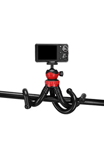 Image of Photron 33.02 cm (13 Inch) Flexible GorillaPod Tripod Octopod 800 with Ball Head & Mobile Holder for Smart Phone, Mobile Phone, Camera, GoPro, Red /Black