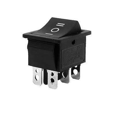 Bateau rocer switch 20A 125VAC interrupteur à bascule tripolaire encastrable noir on off on