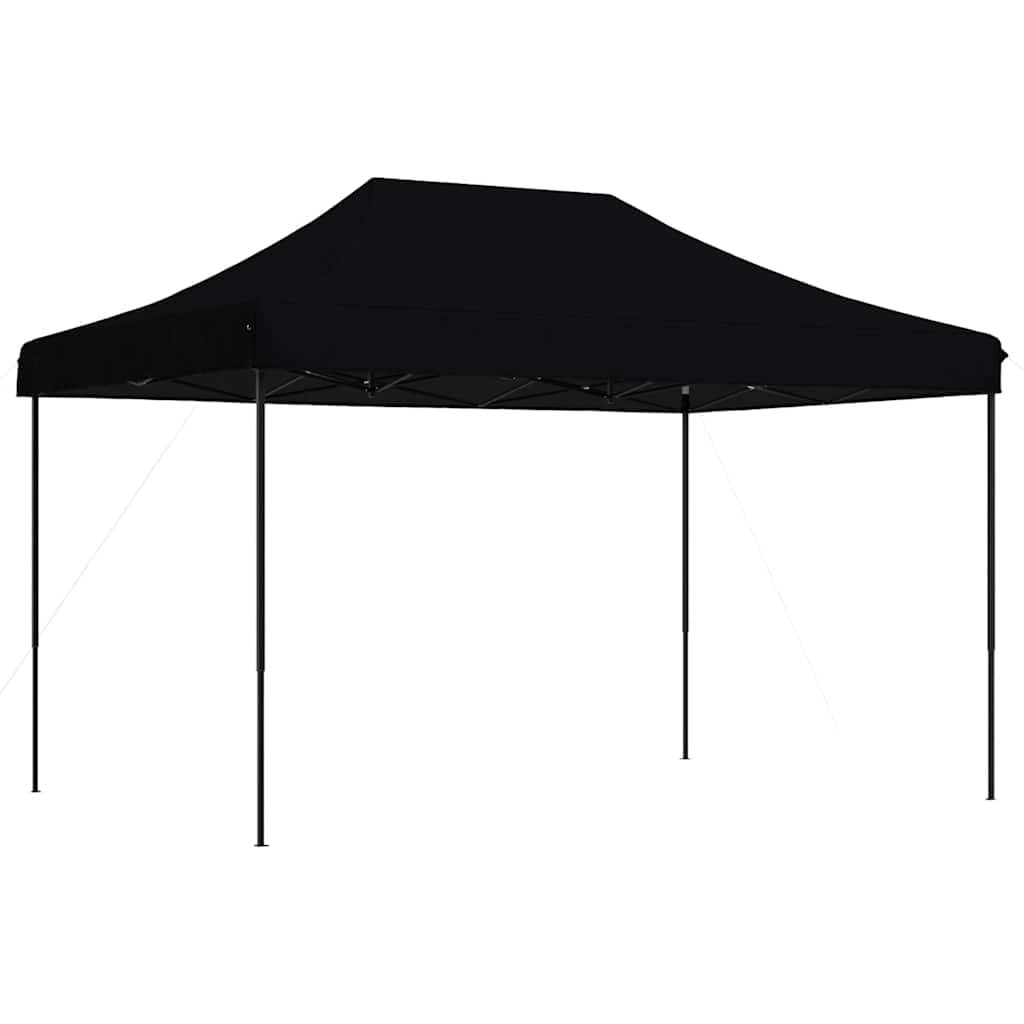 Składany namiot Pop-up czarny 410x279x315 cm | Dach z tkaniny Oxford z powłoką PVC, solidna stalowa rama, łatwy montaż i przechowywanie