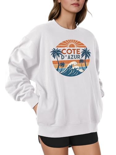 Sardine Crewneck Sweatshirt Fisherman Aesthetic Ocean Life Vintage Graphic Long Sleeve Pullover Outfits with Pockets