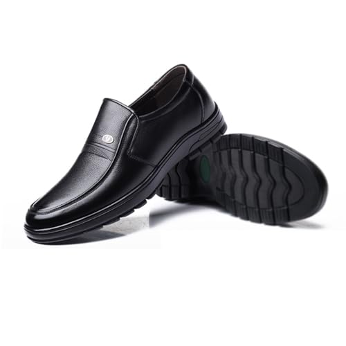 ADMLZQQ Men's Formal Dress Shoes Pointed Toe Leather Shoes Slip on Classic Modern Formal Shoes2