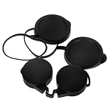 DIYEAH 3Pcs Rubber Telescope Lens Covers Universal Binocular Lens Caps Waterproof Eyepiece Protection for Outdoor Use