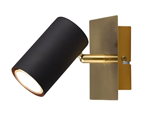 Trio - Leuchten Applique in metallo nero e oro