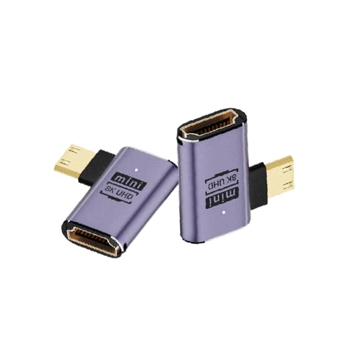 Adaptador Mini HDMI macho a HDMI hembra 2 pack miniatura 1