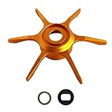 Llave de reparación de piezas de carrete de aleación de aluminio para Daiwa 65 mm, herramienta de descarga de freno de arrastre de seis estrellas con 2 juntas compatible con Alphas Air Tatula SV TW