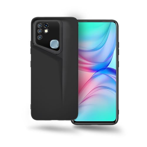Image of Amazon Brand - Solimo Ultra-Thin Blade Runner Series Matte Finished Camera Protection Soft Back Cover for Infinix Hot 10 - Black