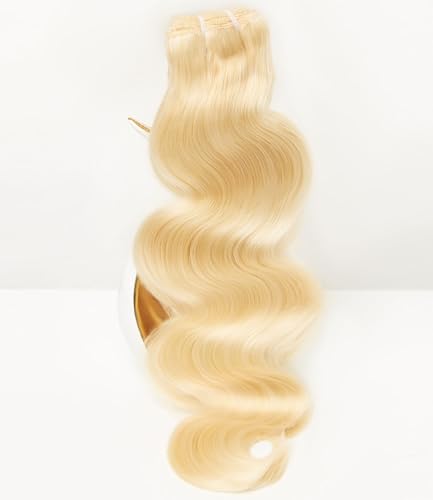 MLIP Raw Indian Human Hair Body Wave Single Bundles, 3X Longer Lifespan,100% Unprocessed Raw Hair, No Tangle & Shedding, Silky Soft After Multiple Washes, 613 Color 20 Inches