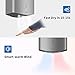 AIKE Air Wiper Compact Hand Dryer 110V 1400W Silver (with 2 Pin Plug) Model AK2630