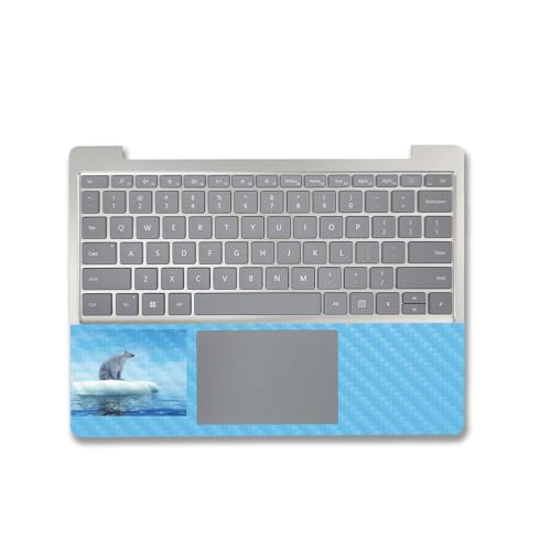 Image of MightySkins Carbon Fiber Skin Compatible with Microsoft Surface Laptop Go 3 (2023) Full Wrap Kit - Polar Drift | Protective, Durable Textured Carbon Fiber Finish | Made in The USA
