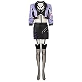 1818 LOL KDA All Out Evelynn Cosplay Women Costume Uniform Bra Coat Skirt Outfit (Female XL)