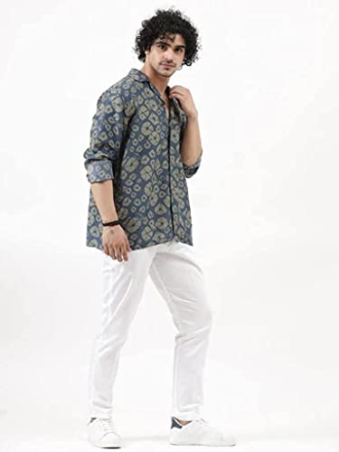 Image of DHRUVI TRENDZ Mens Hawaiian Shirts |Short Sleeve |Casual Button Down| Beach |Vacation| Summer Shirt