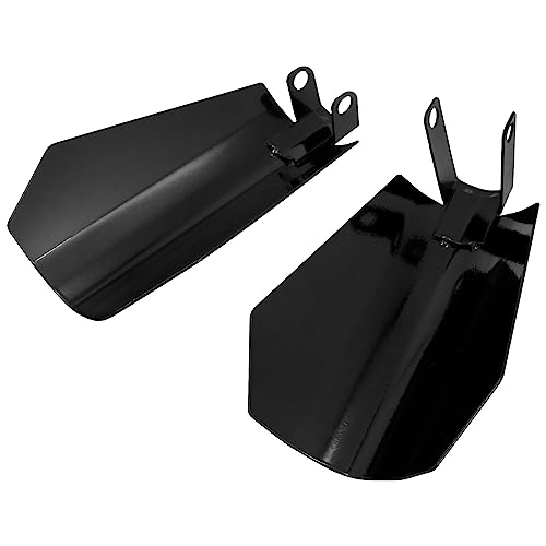 HCmotorku Motorcycle Handguards Coffin Cut Hand Guards Fit for Harley Sportster XL 883 1200 Touring Street Glide Road King Electra Glide Bagger (Bright Black-Large)